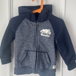 Roots Heathered Navy Kids Hoodie